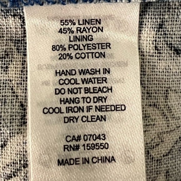 House of Harlow Dress Maxi Sz Small Spaghetti Strap Linen Blend Dress Front tie - Picture 9 of 9